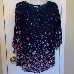 Maurices floral chiffon top